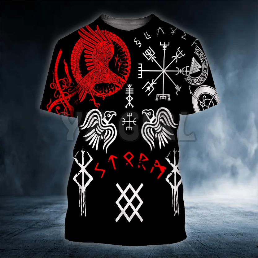 

2022 Summer Eagle Valknut Symbol Runes Viking 3D All Over Printed T Shirts Tee Tops shirts Unisex Tshirt