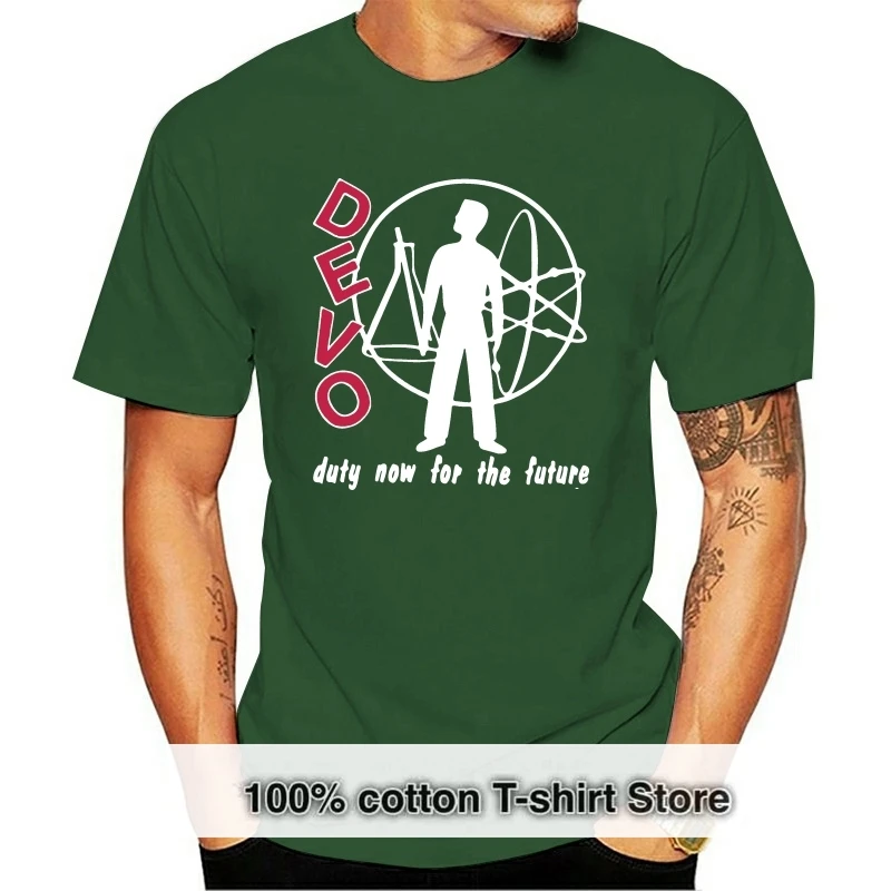 

DEVO DUTY NOW FOR THE FUTURE ART POP ELECTRONIC SYNTHPOP NEW BLACK T-SHIRT