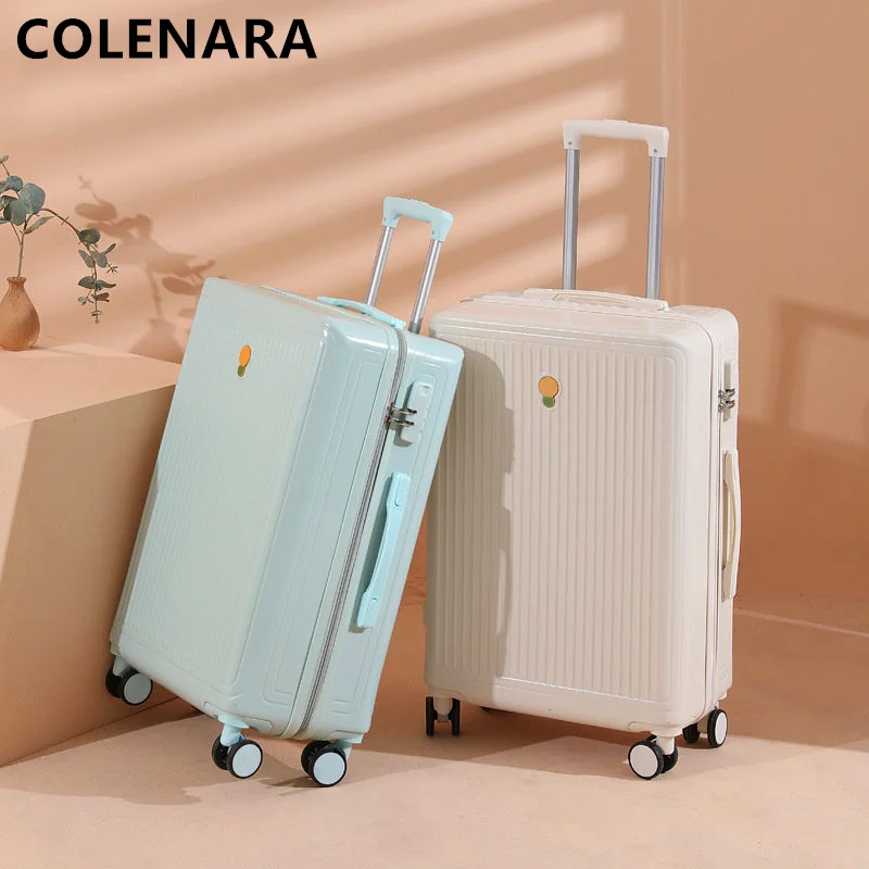 

Чемодан на колесиках COLENARA универсальный, Модный повседневный чемодан на колесиках, размеры 20, 22, 24, 26 дюймов
