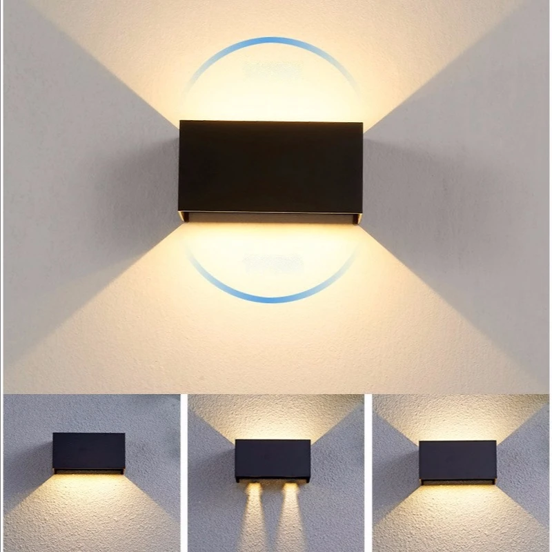 Led Wall Lamp Outdoor Modern Outdoor Wall Light Home Waterproof Balcony Corridor Double Hotel Decoration 24W Ajustable