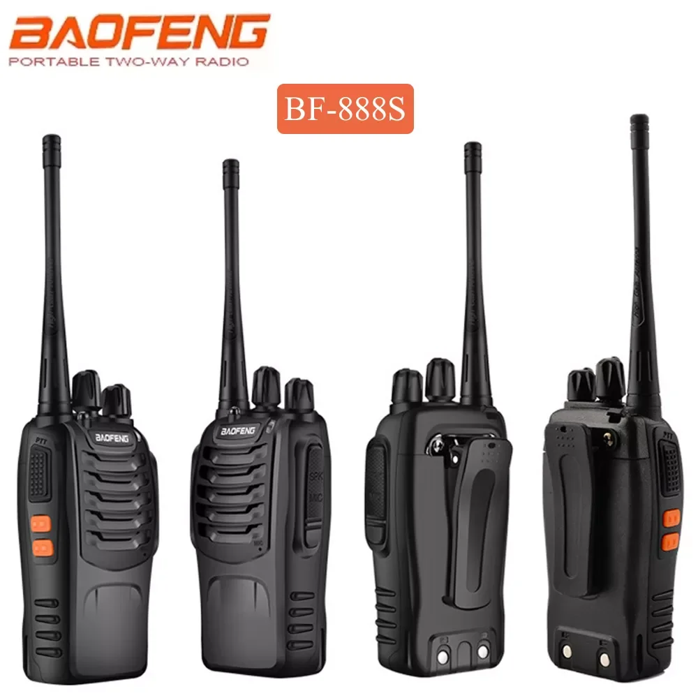 

NEW2023 4/2/1PCS 888S Walkie Talkie BF-888S 5W Ham Two-way radio set UHF 400-470MHz 16CH Walkie-talkie Transceiver USB Charger
