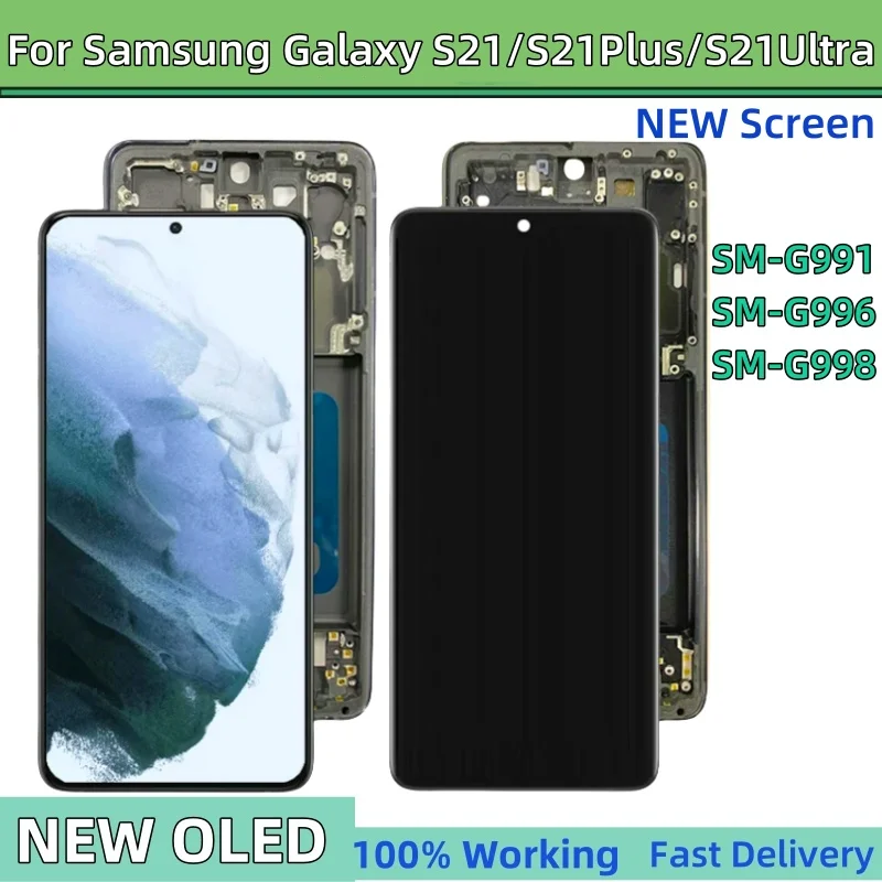 Дисплей Crazy Cow Super OLED S21 Ultra G998F для Samsung Galaxy Plus G996B G996U с рамкой OLED-материал
