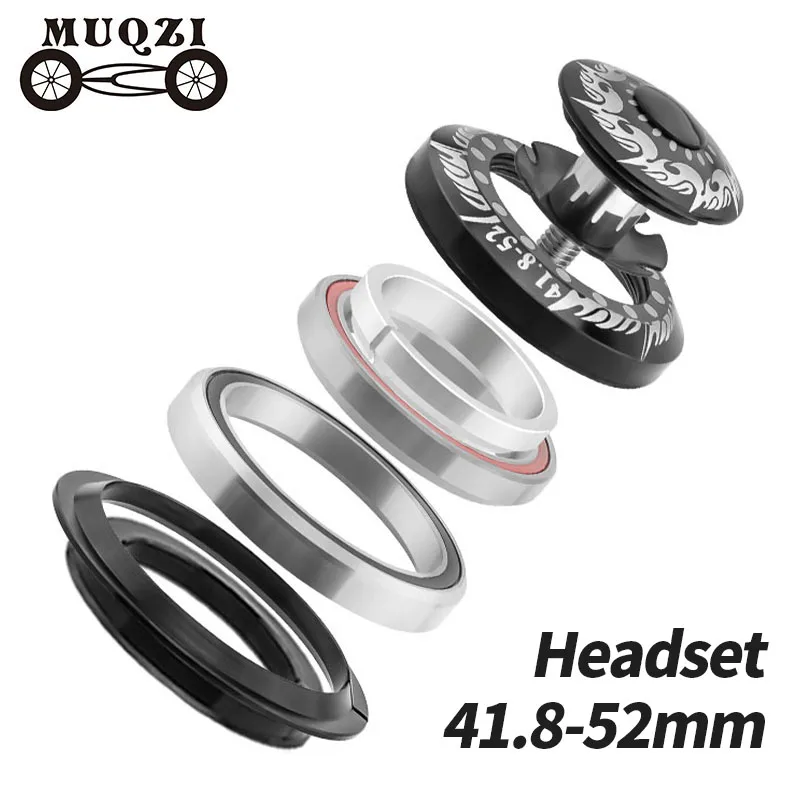 

MUQZI 41.8mm 52mm Headset MTB Road Bike 1 1/8"-1 1/2" 28.6 Tapered Tube Straight Tube Fork 41.8-52MM Integrated Headset