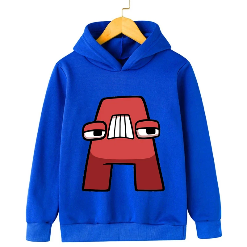 Красная толстовка с рисунком буквы A флисовая Y2k Sudadera пуловер принтом алфавита Lore