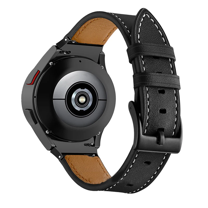 No Gaps Genuine Leather Strap For Samsung Galaxy Watch 4 Classic 42/46mm Curved End Bracelet For Galaxy Watch4 40MM 44MM Correa