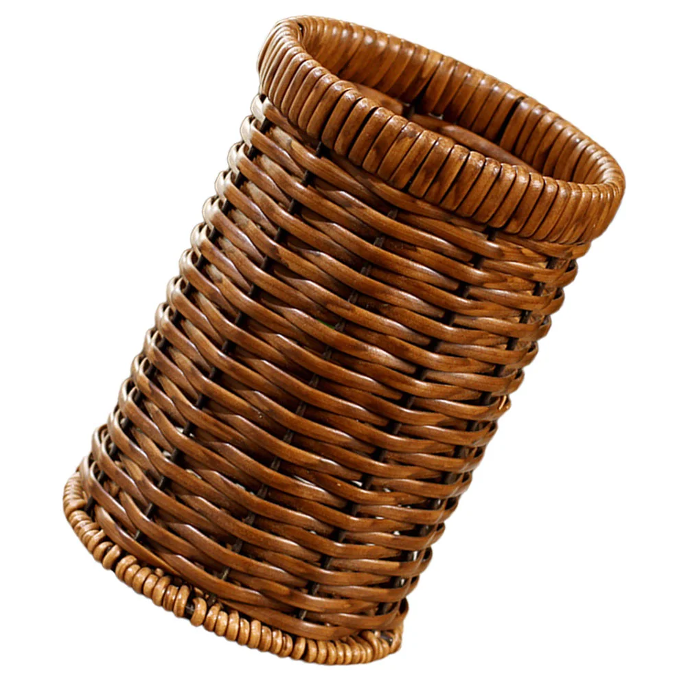 

Storage Basket Drying Rack Woven Utensil Holder Plastic Kitchen Cutlery Organizer