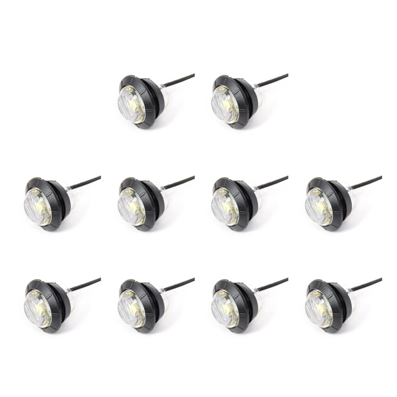 

124B 10Pcs DRL 24V LED Side Marker Light Auto Lorry Trailer Bus Tail Brake Lamp