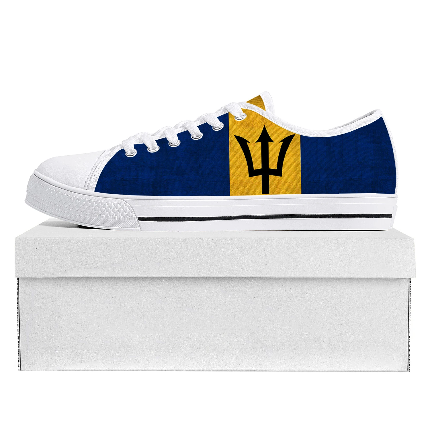 

Barbados Flag Low Top High Quality Sneakers Mens Womens Teenager Canvas Sneaker Barbados Prode Casual Couple Shoes Custom Shoe