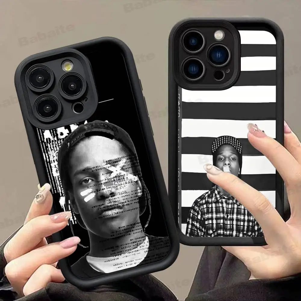 Фото Чехол для телефона с изображением рэпера A$AP Rocky в стиле хип-хоп для iPhone 17, 16, 15, 14, 13, 12, 11 Air Plus Pro Max, мягкая задняя крышка №1