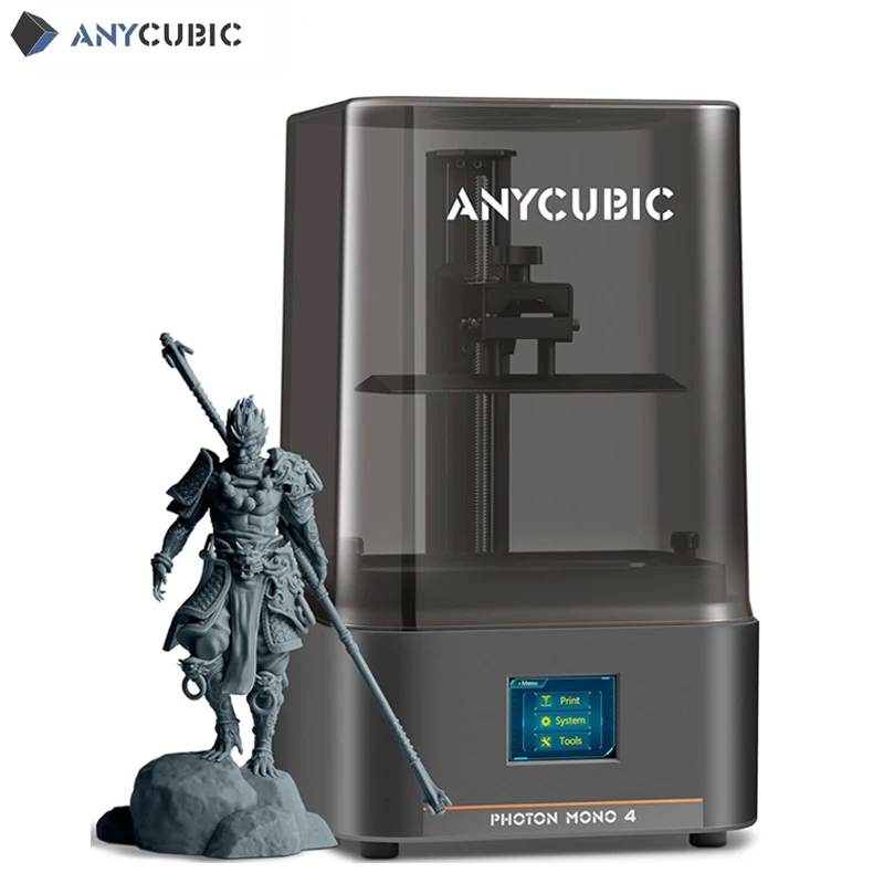 ANYCUBIC Photon Mono 4 полимерный 3D-принтер 7 дюймов 10K моно ЖК-экран размер печати 153 4*87*165 мм