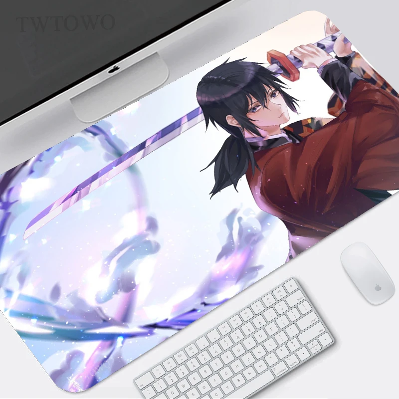 

Коврик для мыши с аниме «рассекающий демонов», Kimetsu No Yaiba, игровой большой коврик для мыши размера XL, из натурального каучука, нескользящий, о...
