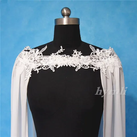 Кружевная аппликация и шифон длиной до пола, 150 см, свадебная куртка, короткое пальто, болеро, накидка с запахом, S M L XL XXL