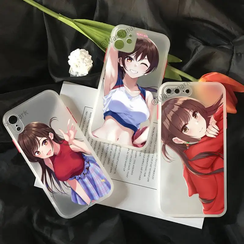 

Kanojo Okarishimasu Phone Case For IPhone 13 12 11 Pro Max Xs Xr X 8 7 Plus White Matter Translucent Cover Funda