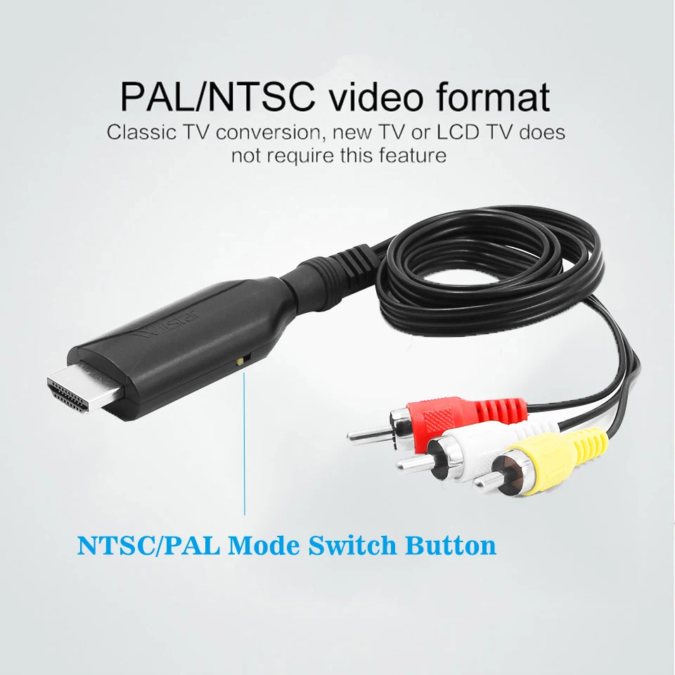 Адаптер-преобразователь HDMI в AV композитный преобразователь HD-видео RCA AV/CVSB L/R 1080P