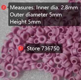 100 штук внешних бушин глазок с наружным диаметром 5 мм высотой 5 мм для запасных частей вышивальной машины Tajima China.