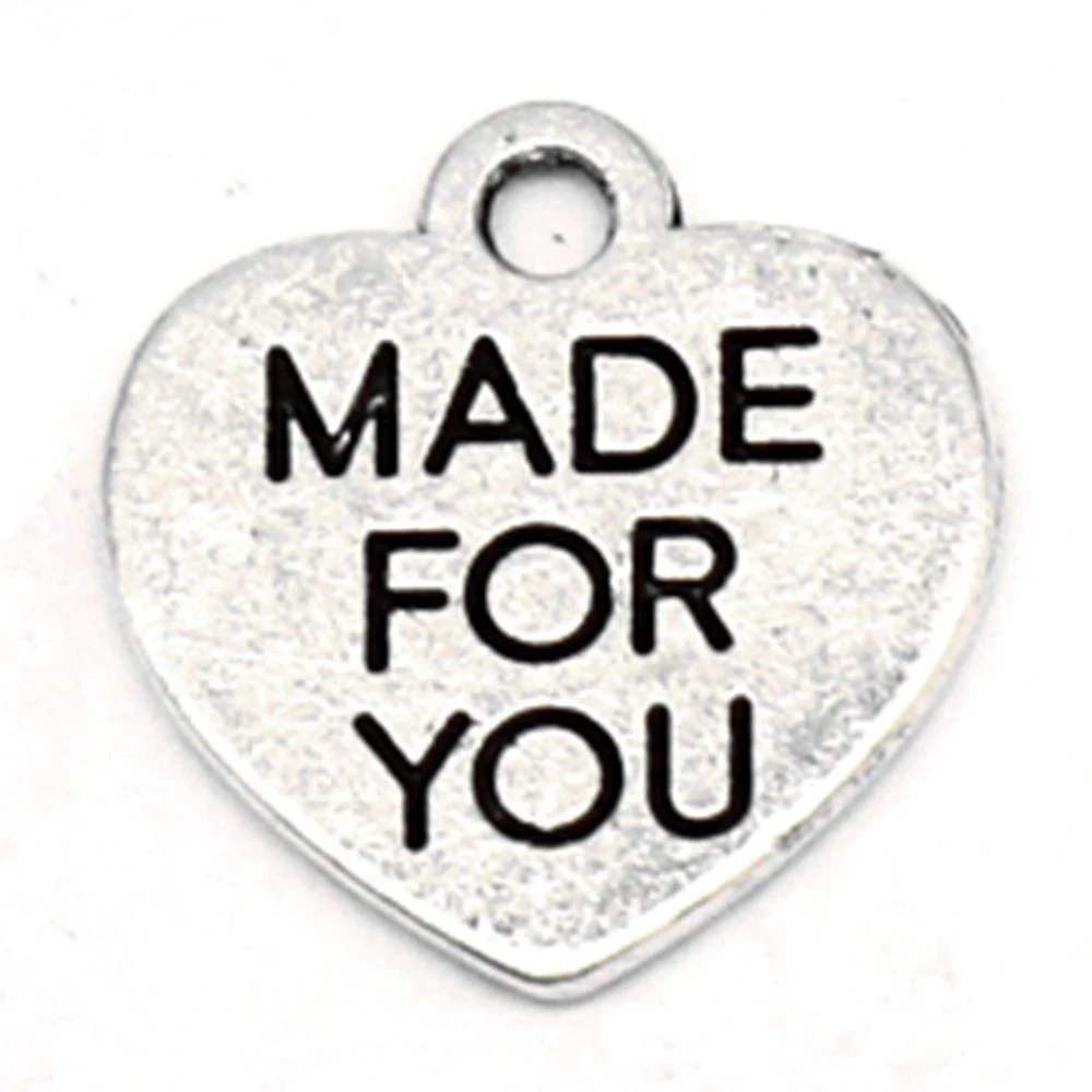 

Made Peach Heart Charm For Making Jewelry Diy Finding 100pcs 15x15mm