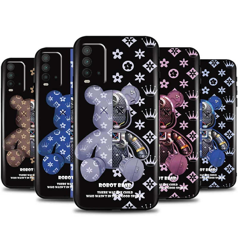 

Luxury Mechanical Bear Phone Case For Xiaomi Redmi 9 9T 9A 9C 9i 8 8A Note 9 9T 9S 8T 8 Pro Max Bumper Silicone Cover Funda