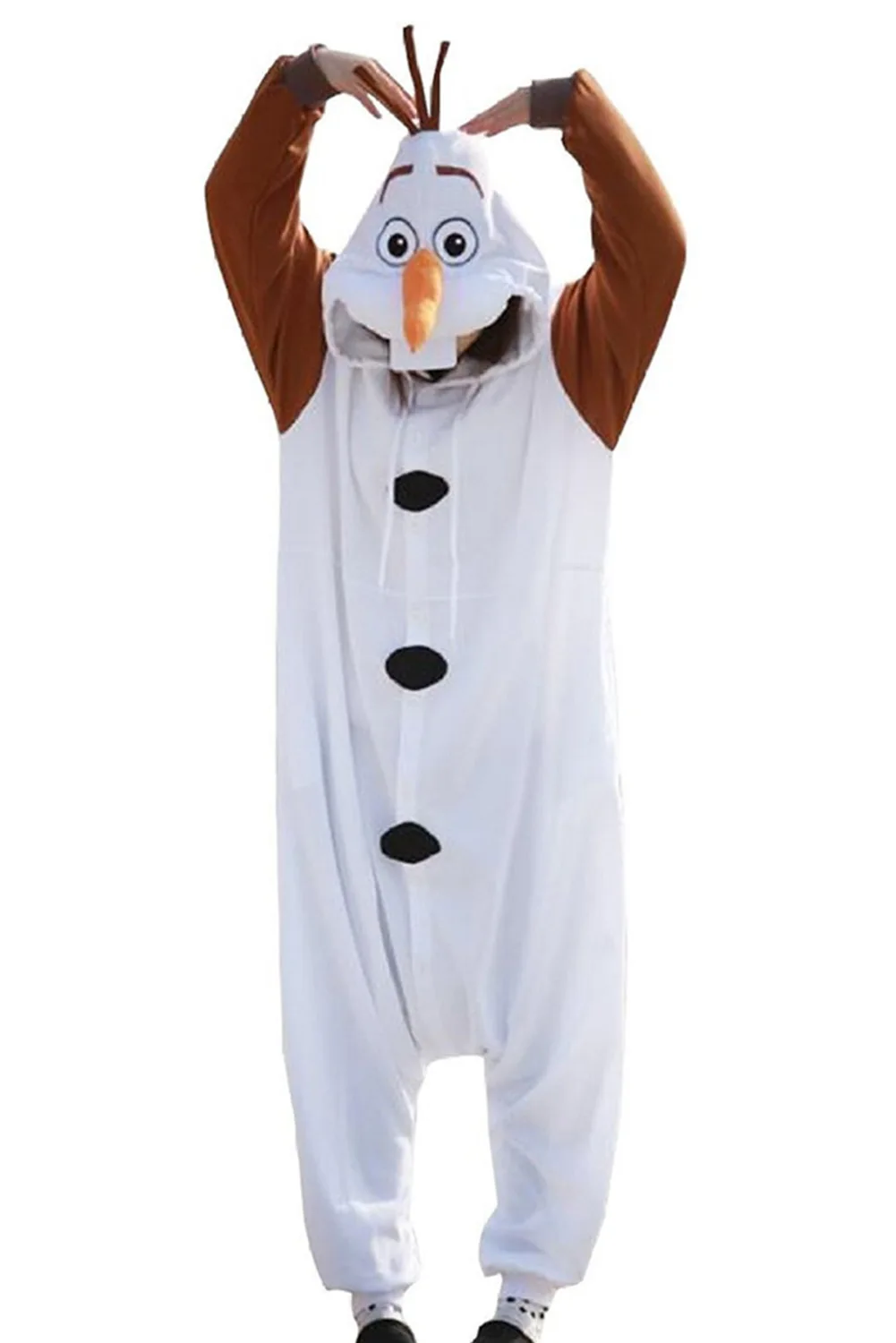 

Аниме снеговик Олаф костюм пижамы Косплей белый комбинезон взрослая одежда для сна вечернее платье одежда