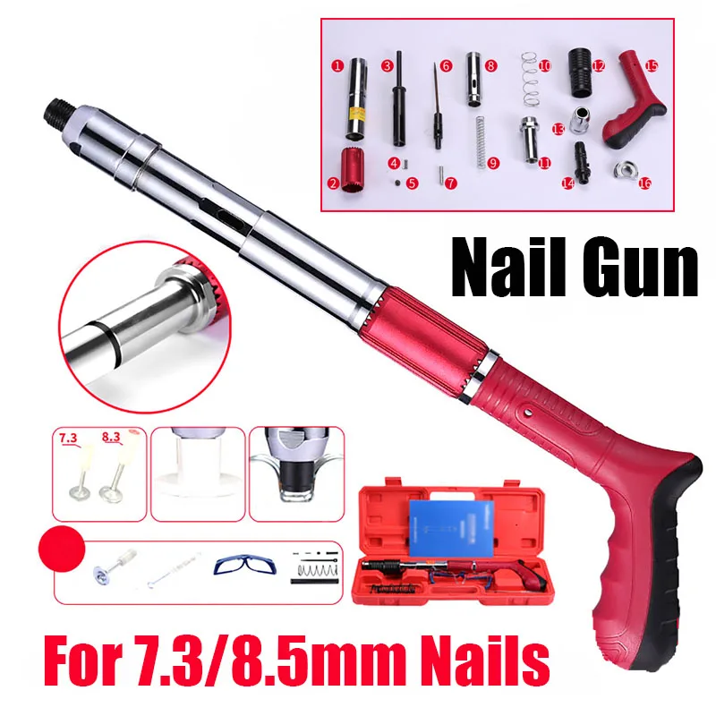 

Универсальный мини-пистолет для ногтей, автоматический разряд шлака, регулируемый глушитель, пистолет для ногтей, инструмент для установки...