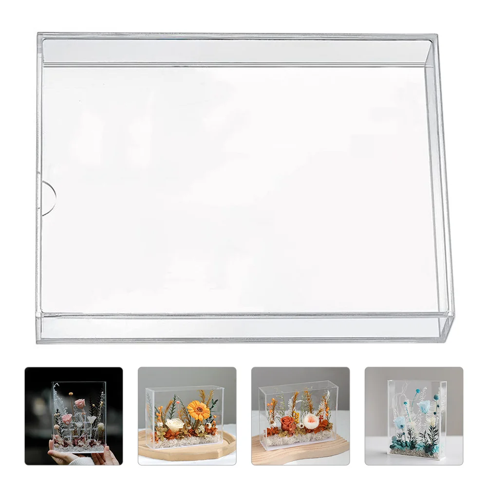 

Display Caseholder Dried Flowers Acrylic Boxes Organizer Pictures Photo Home Storage Box Wedding Decor