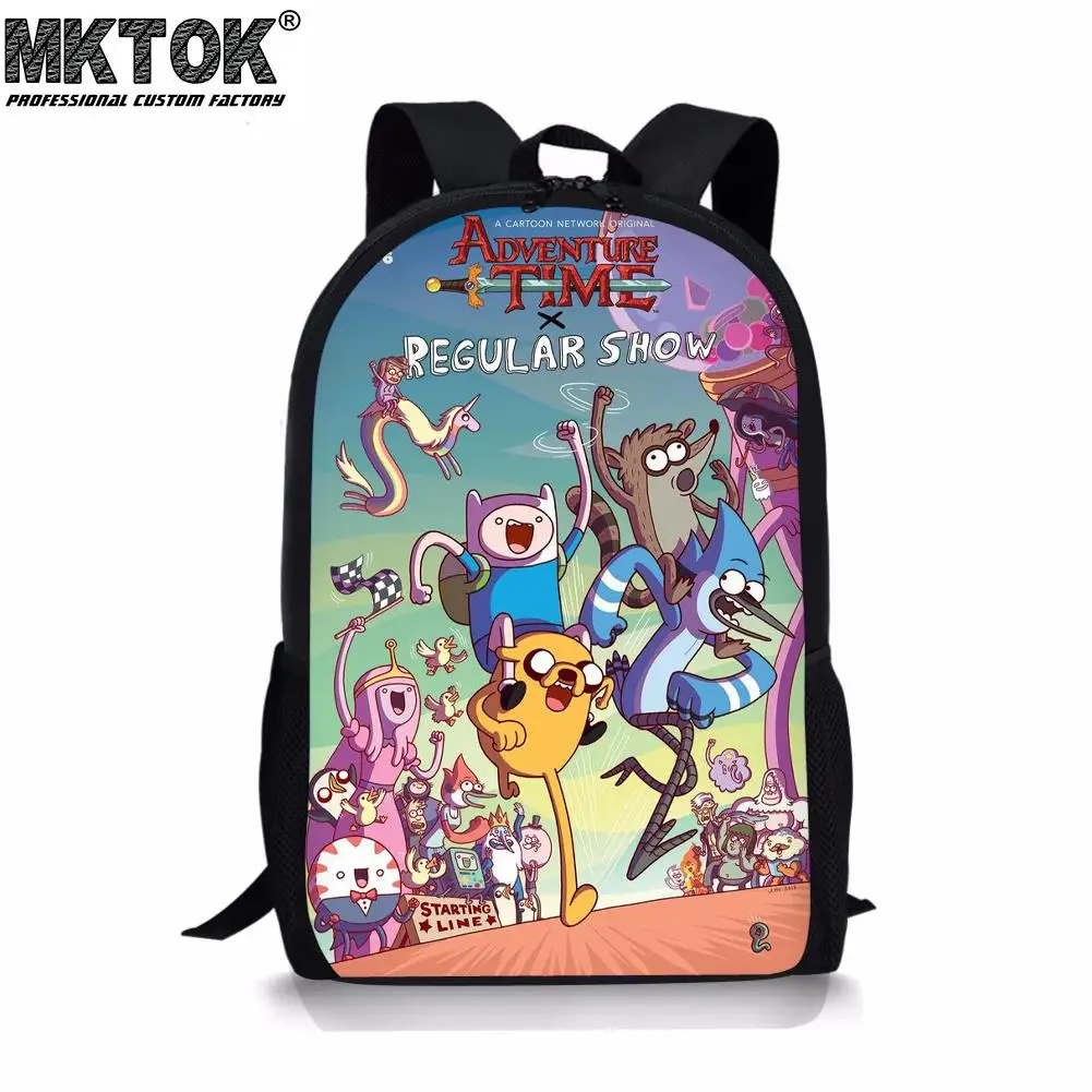 2022 Adventure Time Print School Bags for Girls Custom Children's School Backpack Mochilas Escolares Free Shipping