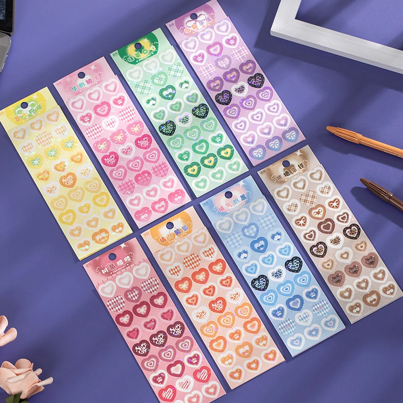 

16packs/LOT heart pounding series creative decoration DIY art paper stickers