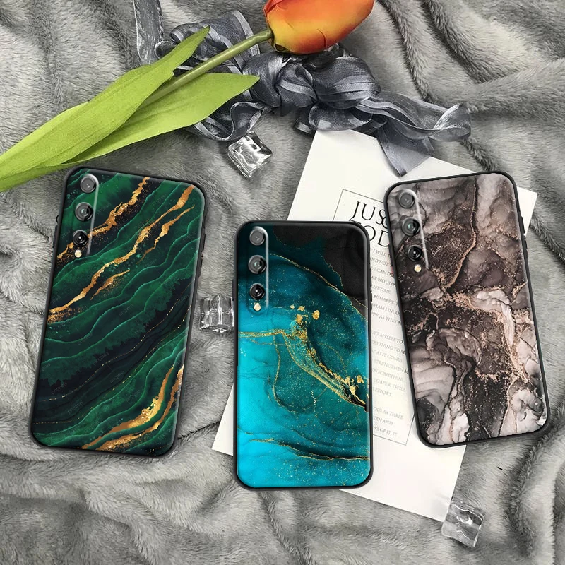 

Marble Art Fashion Phone Cases For Huawei Honor P20 P20 Lite P20 Pro P30 Lite Huawei Honor P30 P30 Pro Cases Soft TPU Funda