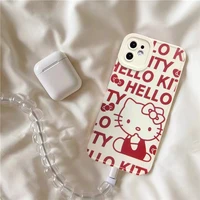 hello kitty cartoon frosted phone case for iphone121311 series phone case cute girl sweet girl style
