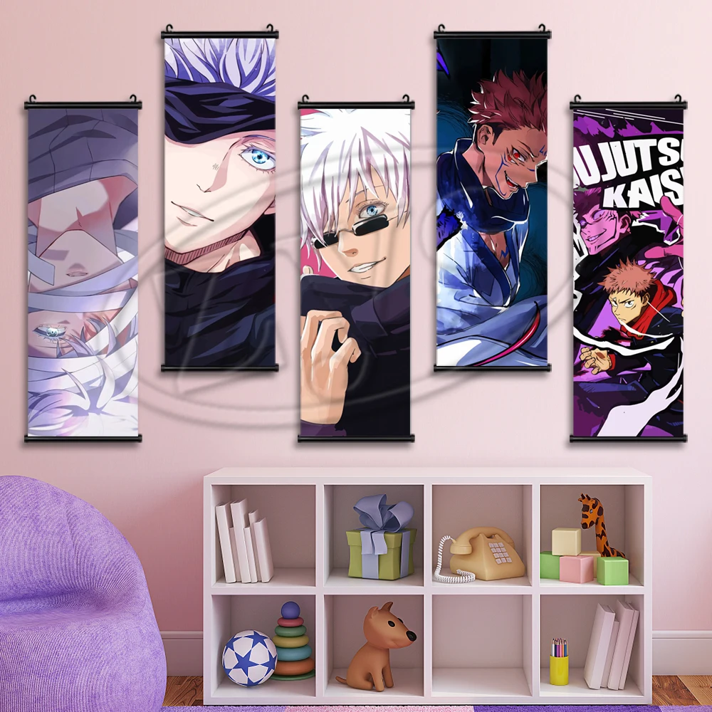 

Домашний декор, Художественная Картина на холсте юютсу кайсена, Картина на холсте, Висячие свитки юйдзо Сатору, картина на стену, художестве...