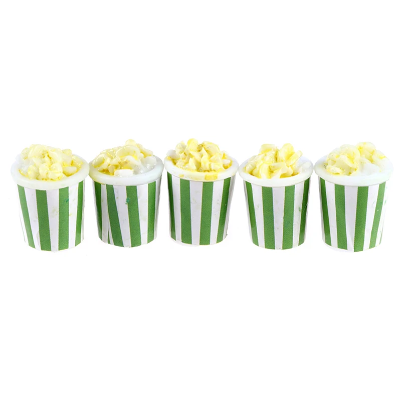 

5 шт. 1/6 1/12 кукольный домик, миниатюрные ковшочки для попкорна, снэки, модель игрушек, ролевая игра Kithcen кукла для еды, декоративные аксессуары...