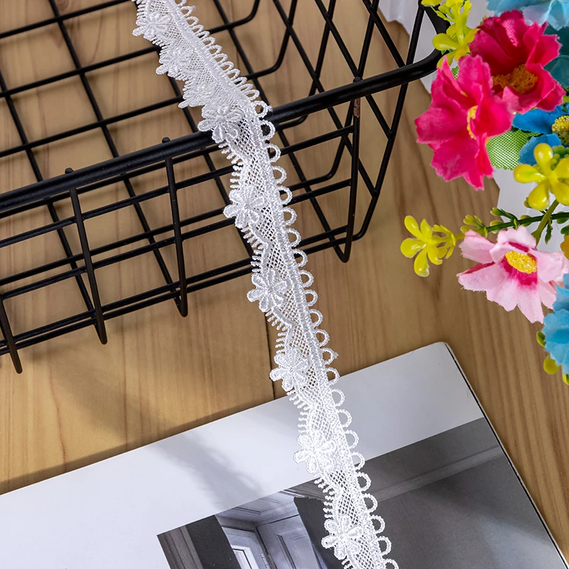 Маленький Широкий полиэстер с полой вышивкой кружевной тканевый воротник вырез