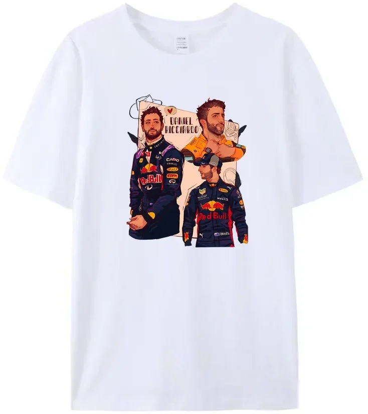 F1 Мужская черная гоночная Повседневная футболка Даниэль Риккардо цифровая DR3