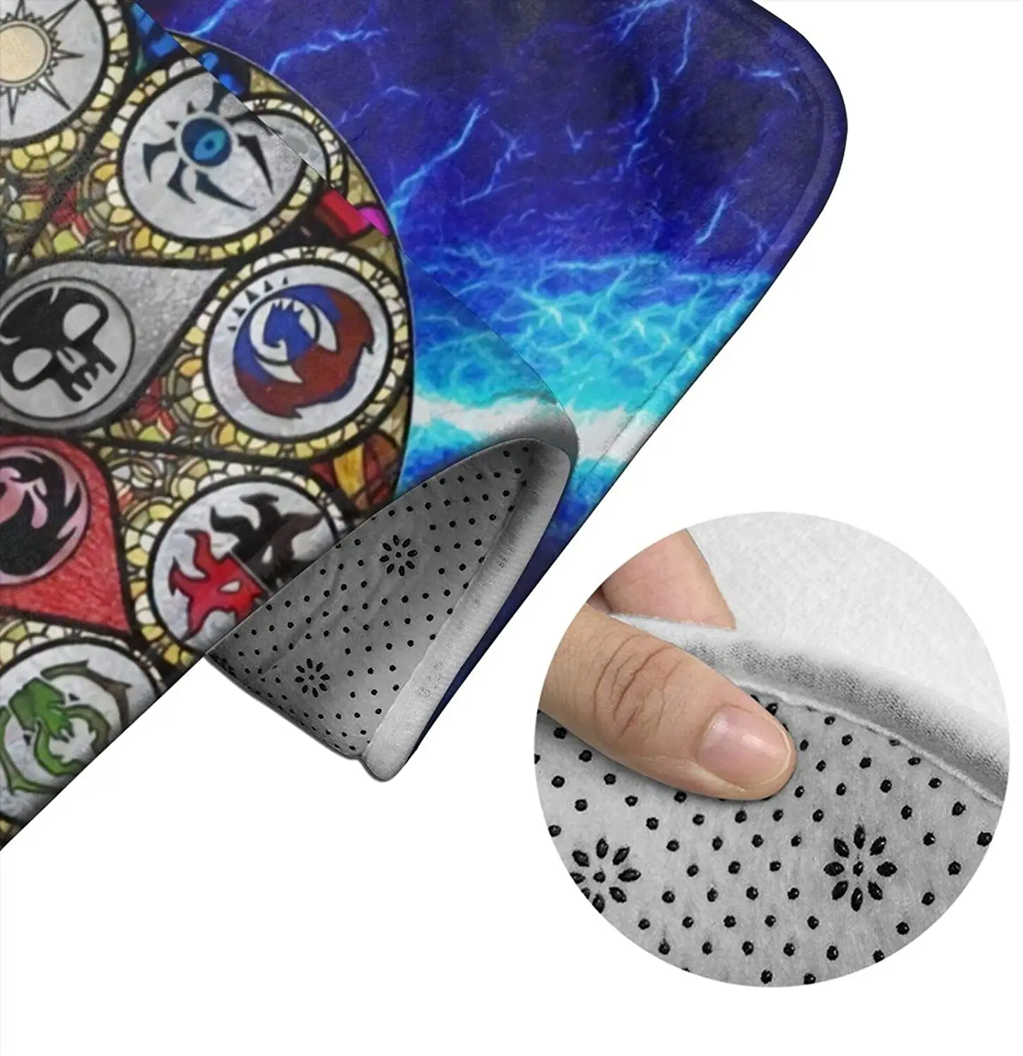 

Magic The MTG Gathering Bathroom Mat Sets 3 Piece Set Rugs Memory Foam Mat Set Toilet Seat Cover Bath Mat lid Cover