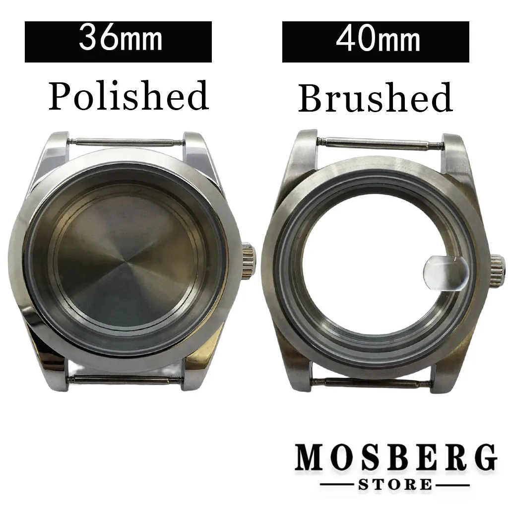 

40mm 36mm Watch Case Sapphire Glass For NH35 NH36 ETA2836 Miyota 8215 8205 821A MingZhu DG2813 3804 ETA2824 PT5000 Movement