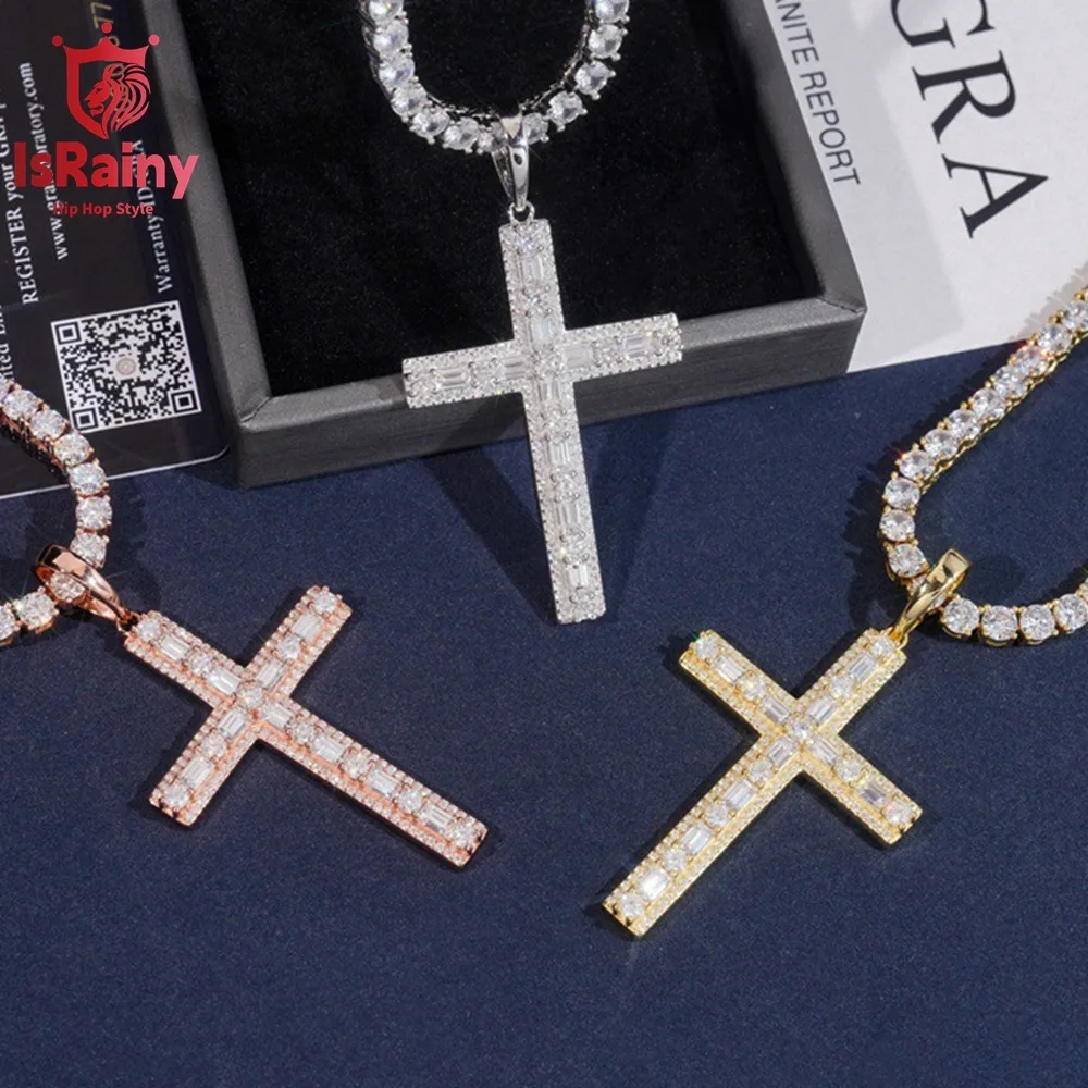 IsRainy стерлингового серебра 925 пробы круглый VVS1 D цвет настоящий муассанит