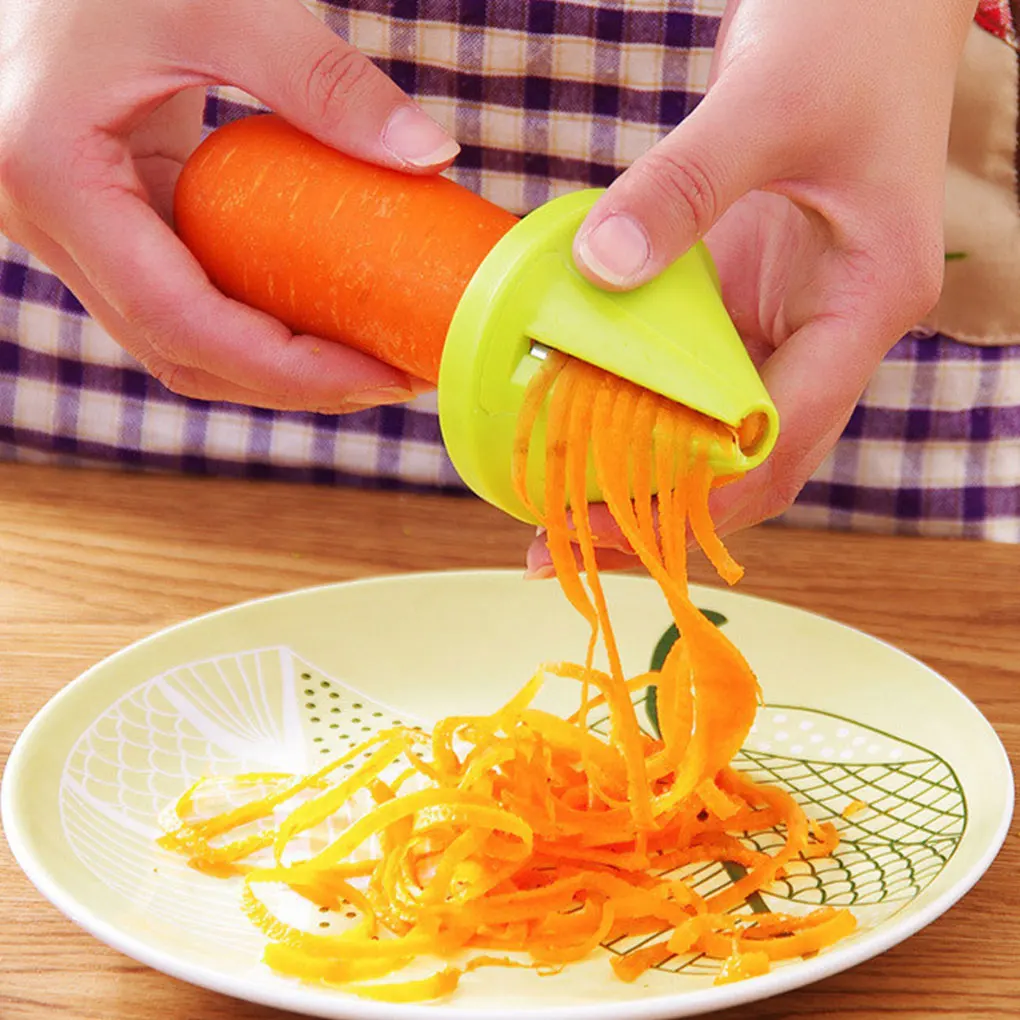 

NEW Vegetable Shred Device Spiral Slicer Carrot Radish Cutter Kitchen Tool Gadget Funnel Model Spiral Slicer