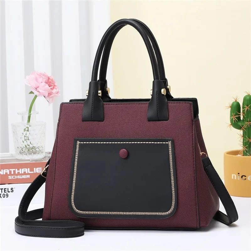 Female Bag Women 2023 New Female Bag Korean Fashion Atmosphere Boston Pillow Bag Leather Shoulder Messenger Handbag