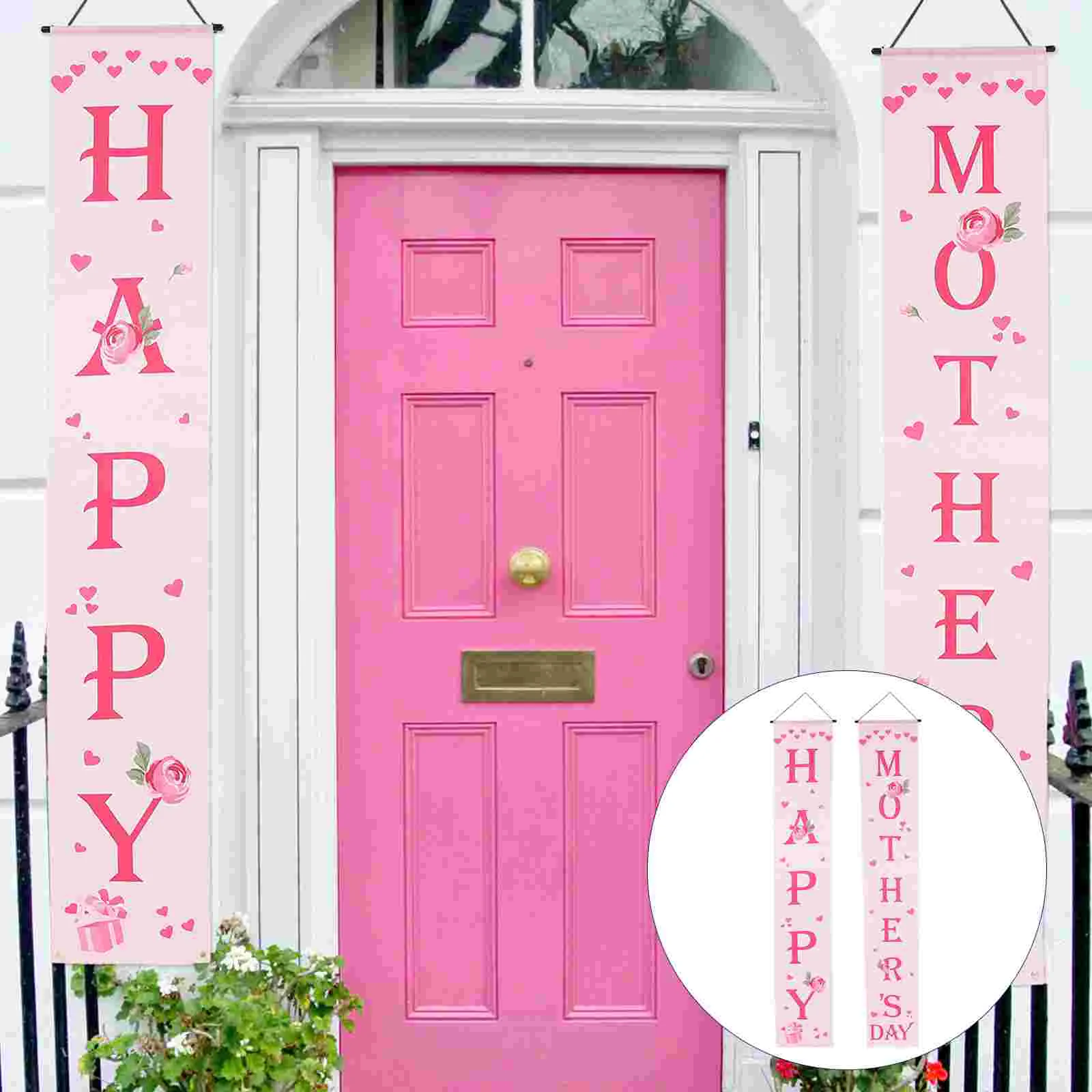 

Day Mother Door Banner S Happy Mothers Party Curtain Front Hanging Porch Sign Signs Banners Decor Pendant Holiday Supplies