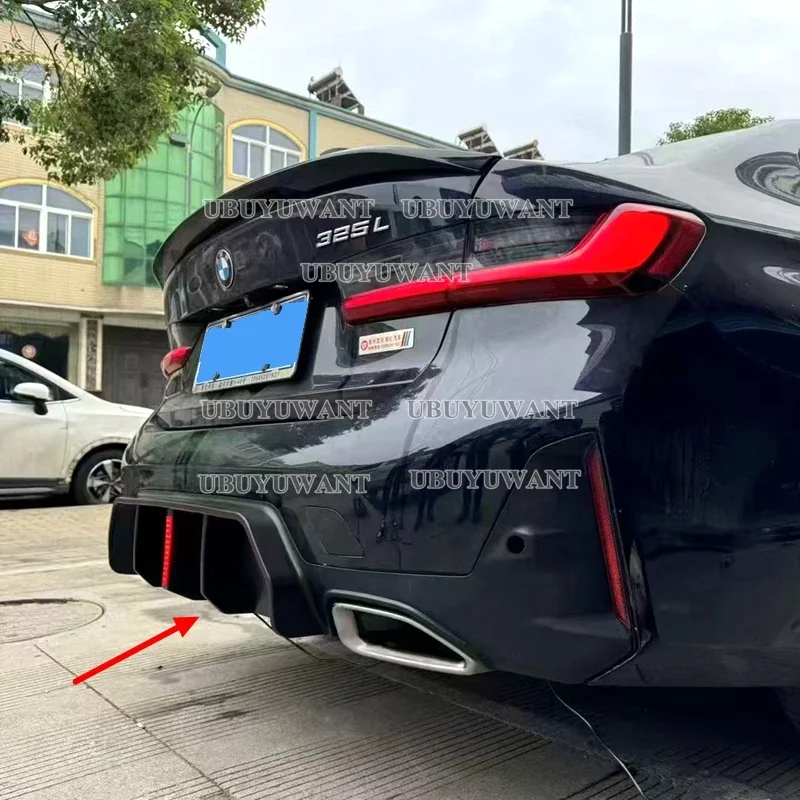 Задний бампер с принтом из углеродного волокна диффузор нижний спойлер для BMW New 3