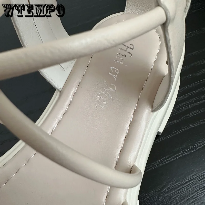 WTEMPO Women's High Heel Sandals Summer Sexy Cross Strap Shoes Fairy Style Zipper Girl Round Toe Boot Wholesale Dropshipping