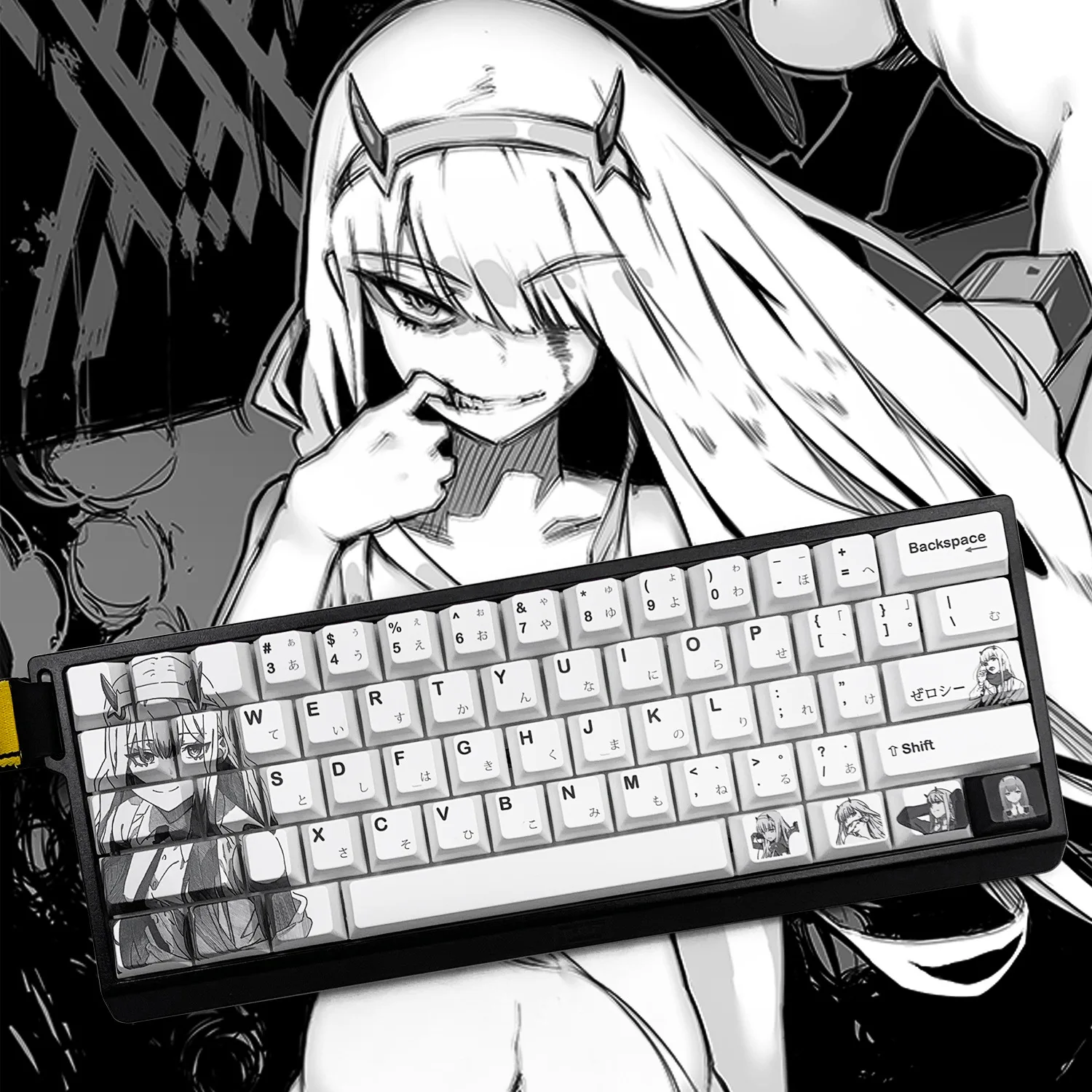 Funblocks DARLING in the FRANXX Zero Two 131 Keycaps PBT