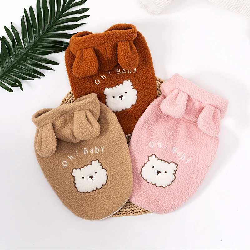 

Cartoon Pet Coat Cute Pet Vest Warm Dog Clothes Autumn Winter Clothing For Cats Lamb Fur Vest For Puppy Dog Sweater Chihuahua