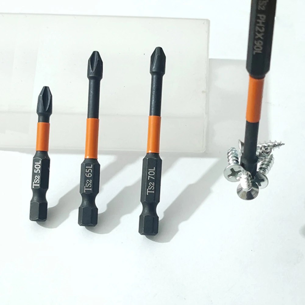 

5pcs PH2 Magnetic Batch Head Impact Strong Cross Screwdriver Bit Impact Screwdrivers Bit Hand Drill Bit Screw 25/50/65/70/90mm