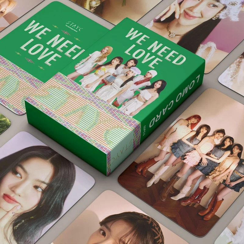 

Новый альбом KPOP Stayc 55 шт./компл., фотоальбом «We Need Love», постер с HD-печатью, фотокарточка, самодельная ломо-карточка для поклонников, подарки