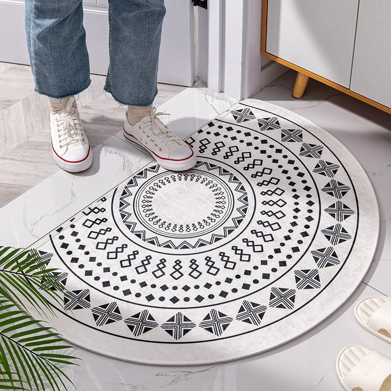 

Semicircle Entrance Door Mat Non-slip Welcome Mats Soft Nordic Area Rugs Carpet for Living Room Alfombras Para Sala Home Decor