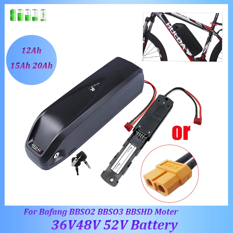 

12Ah 15Ah 20Ah 52V 48V 36V for For-Hailong Electric Bike Battery Pack 18650 Powerful Bicycle Lithium Battery with USB Port