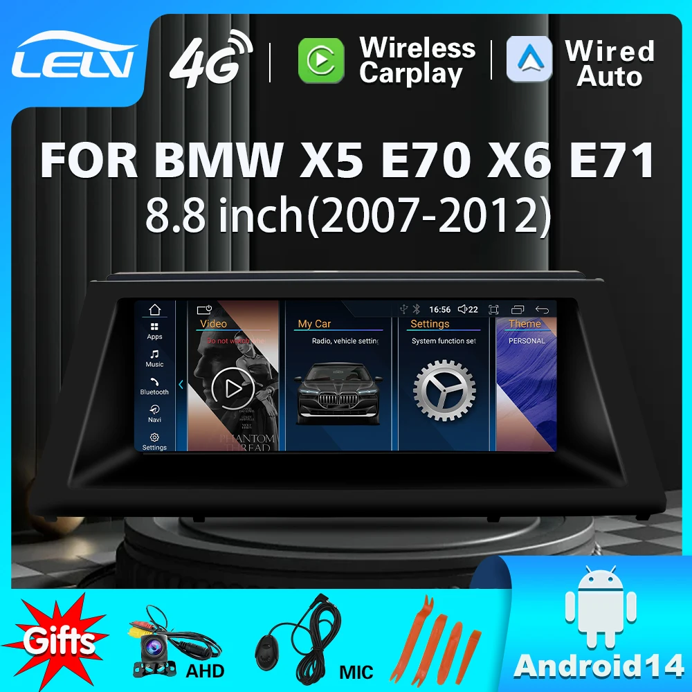 ID8 UI Новые 8 8-дюймовые автомобильные мультимедийные плееры для BMW X5 X6 E70 E71