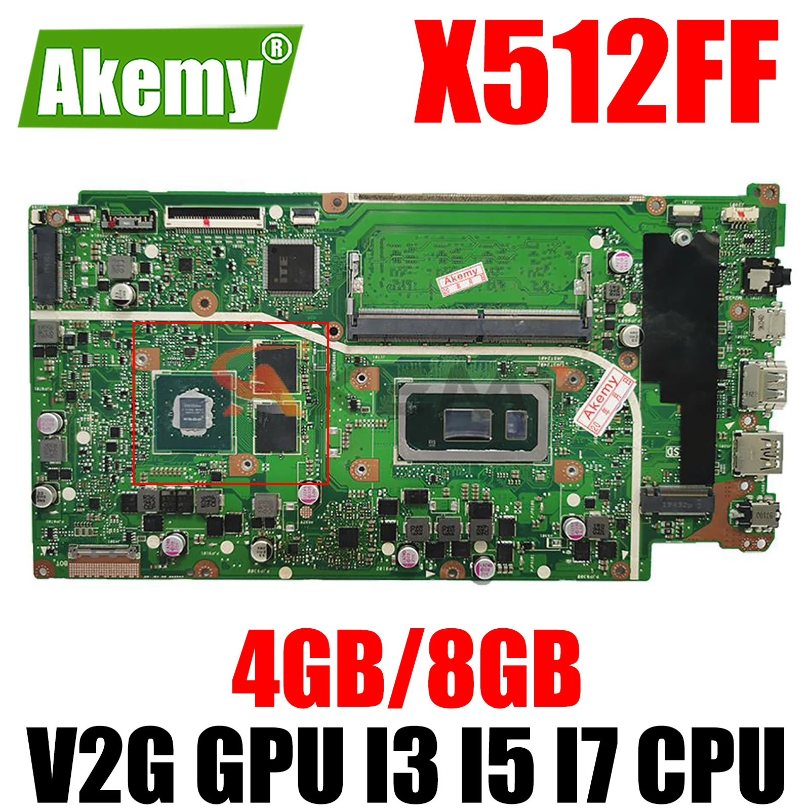 

Материнская плата X512FF V2G GPU I3 I5 I7 8-го поколения процессор 10-го поколения 4 ГБ 8 ГБ ОЗУ для ноутбука ASUS X512 X512F X512FB X512FN X512FL материнская плата