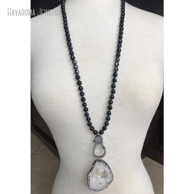 10 шт. большая застежка из бронзы с кристаллами и Pave подвеска белого камня друзы