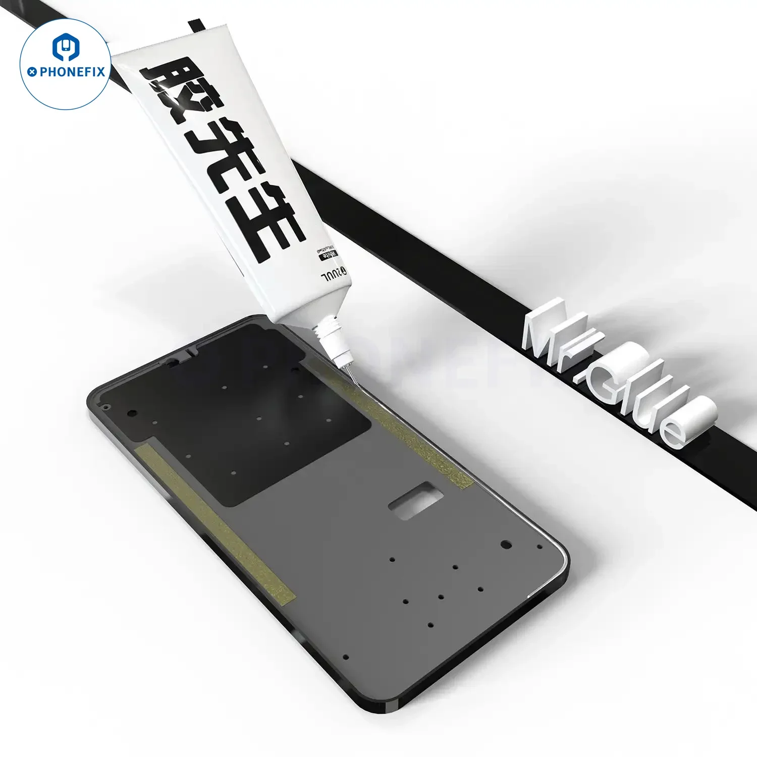 2UUL Mr Glue 25 мл Быстросохнущий клей Жидкий Прозрачный черный сверхпрочный для